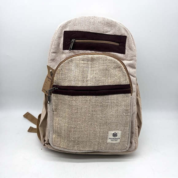 Handmade Hemp Cotton Travel Backpack - Picture 9 of 10